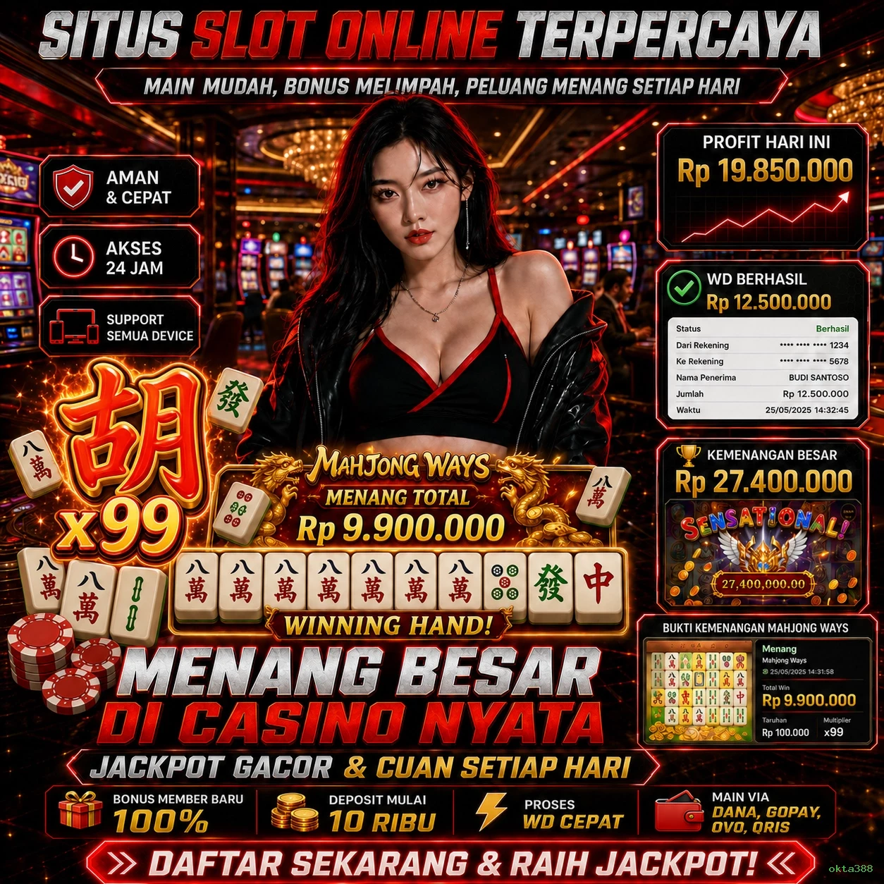 Ikon aplikasi okta388 resmi